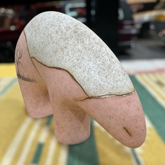 Vintage Native American Pottery Spirit Bear Hand Painted Signed BJ Gore - Picture 2 of 10